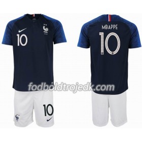 Frankrig VM 2018 MBAPPE 10 2 star Børn Hjemme - Fodboldtrøjer(S/S)